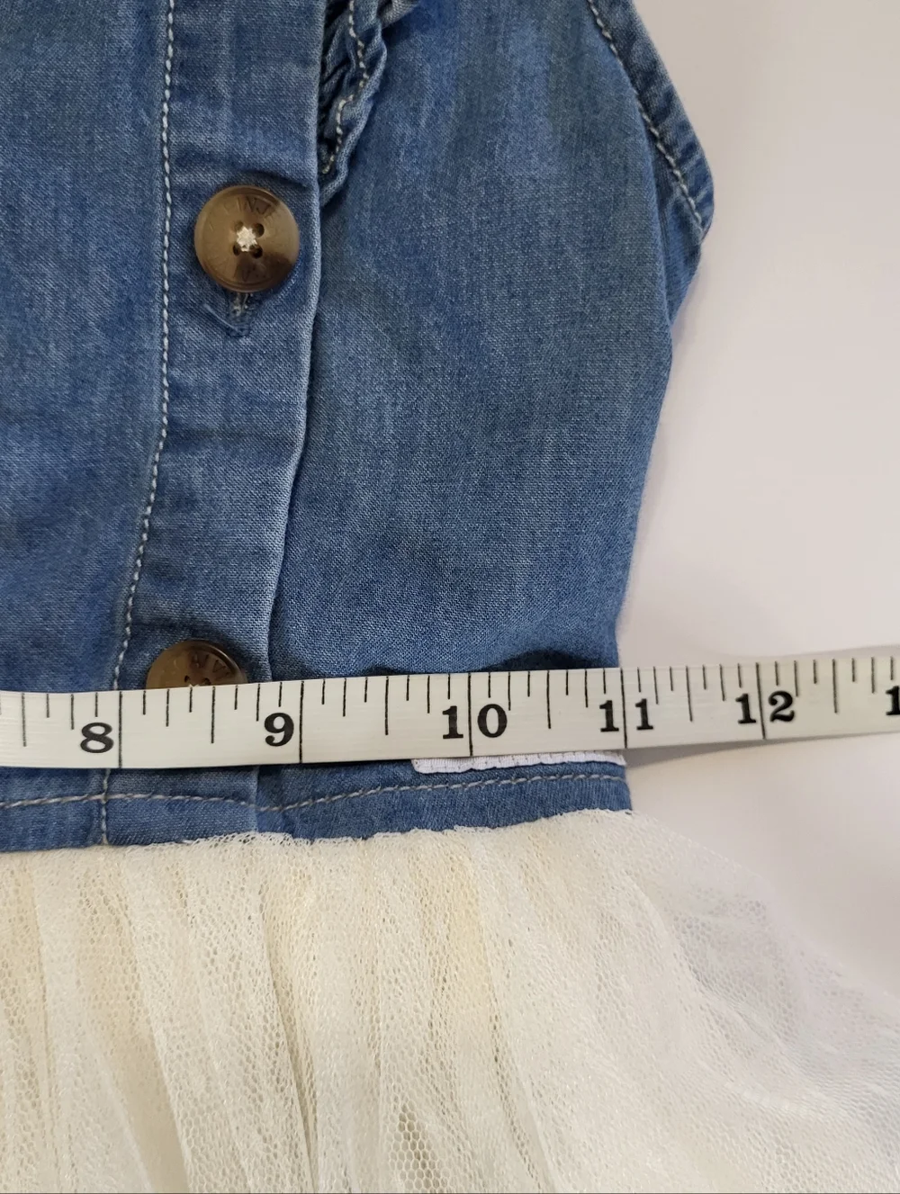 Calvin Klein Girl's Denim and Tulle Tutu Dress Girly Bohemian Size 7